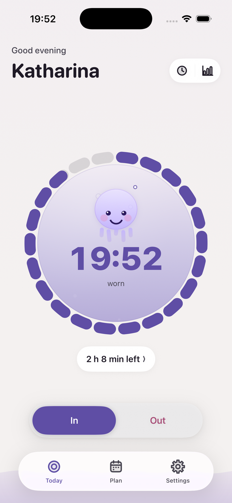 Milo Home — today's wear time