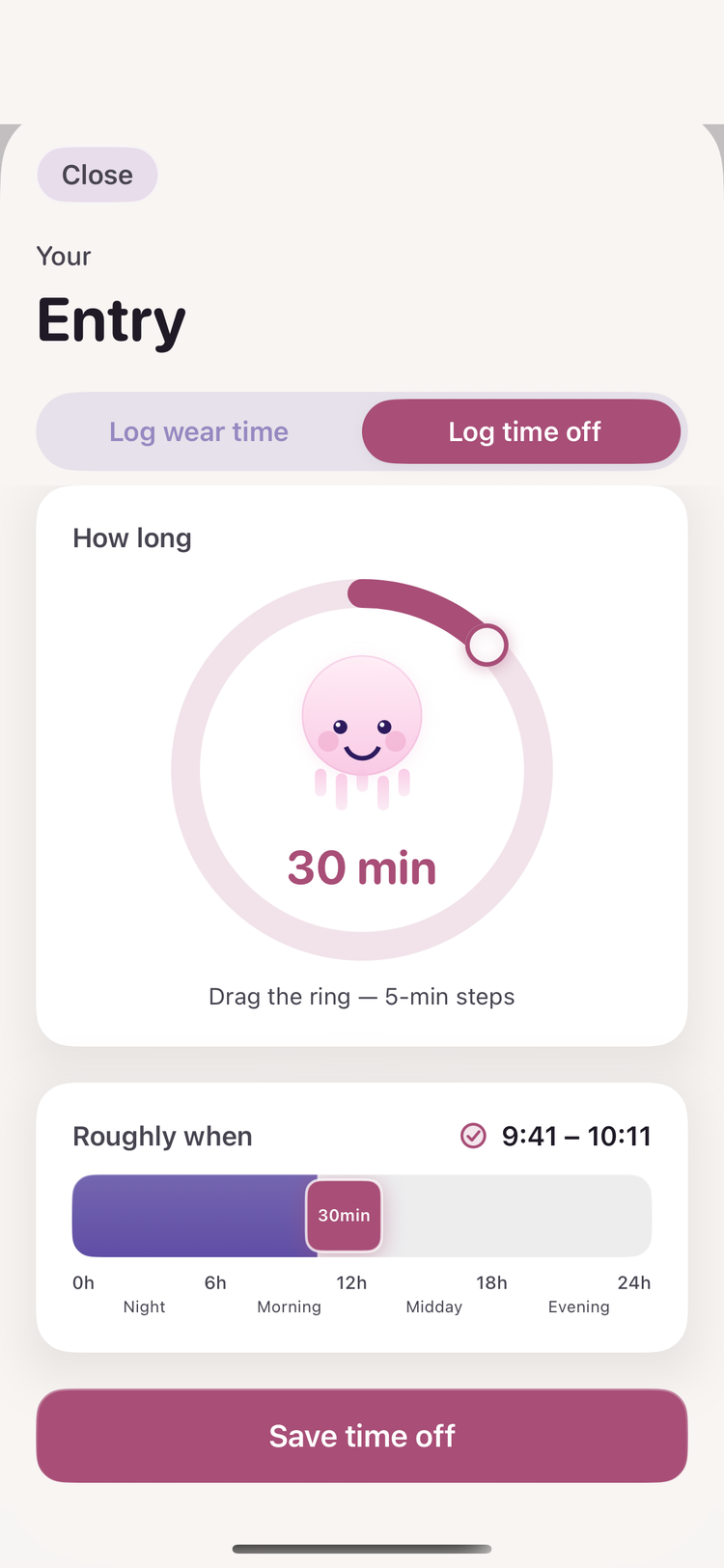 Milo — log a break with a time window