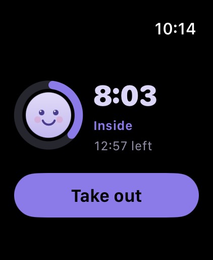 Milo on Apple Watch — wear-time ring